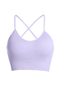 Cross back, rib padded sports bra